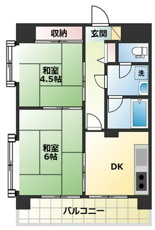 西川口朝日マンション 4階階 間取り