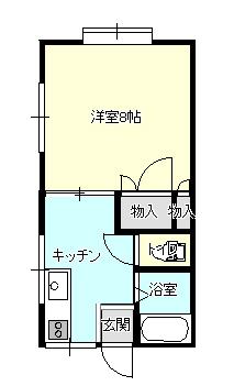 親松コーポラス(1K/2階)の間取り写真