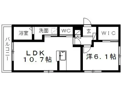 SEI SHELLII(1LDK/3階)の間取り写真
