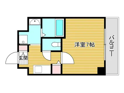 エクシード弁天III(1K/4階)の間取り写真