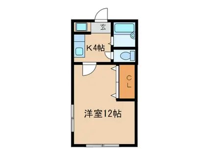 グリーンハイツ(1K/2階)の間取り写真