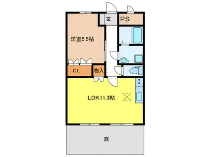 樽見鉄道 美江寺駅 徒歩21分 2階建 築22年(1LDK/1階)の間取り写真