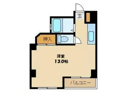 野口ビル(ワンルーム/3階)の間取り写真