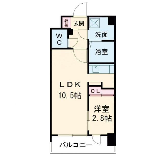 グランフェリーチェ・ナイン(1LDK/11階)の間取り写真
