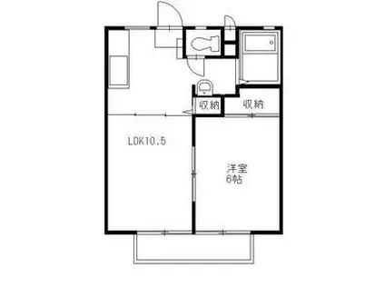 光陽ハイツ(1LDK/1階)の間取り写真