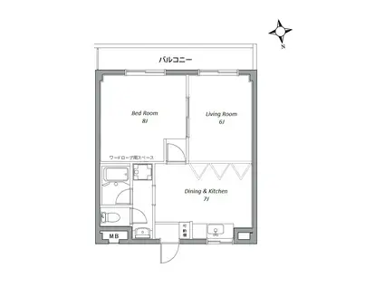 フェリス宮前平II(2DK/3階)の間取り写真