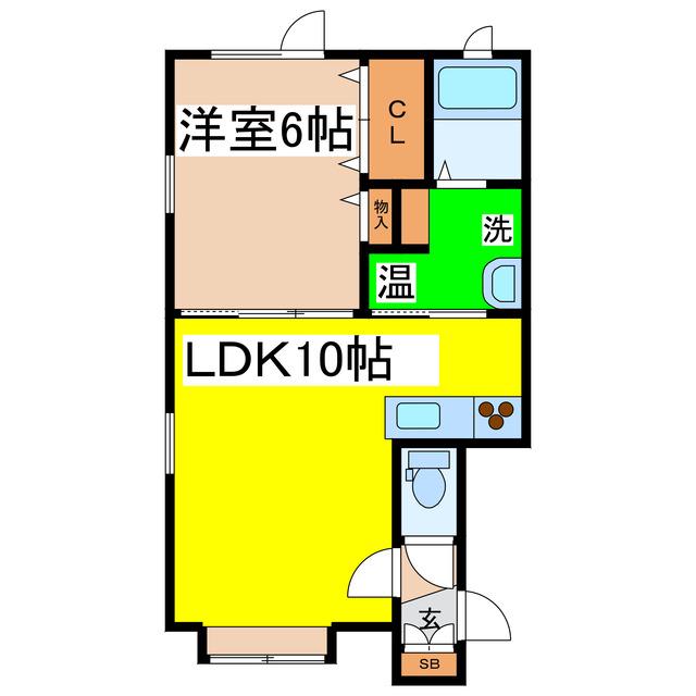 ピエール・文苑館(1LDK/1階)の間取り写真