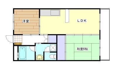 パルティーレ(2LDK/4階)の間取り写真