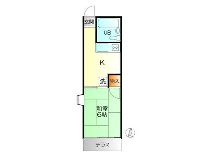 SKハイム(1K/1階)の間取り写真
