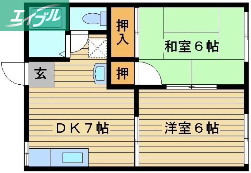 サンコープ(2DK/2階)の間取り写真
