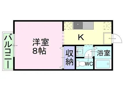 DNパレス(1K/1階)の間取り写真