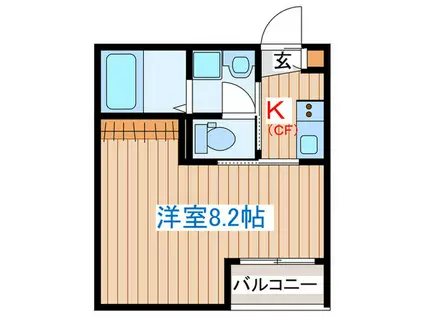 AZUL塩釜III(1K/3階)の間取り写真