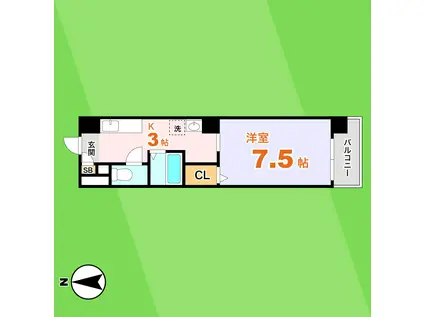 リアライズ岐阜駅前(1K/9階)の間取り写真