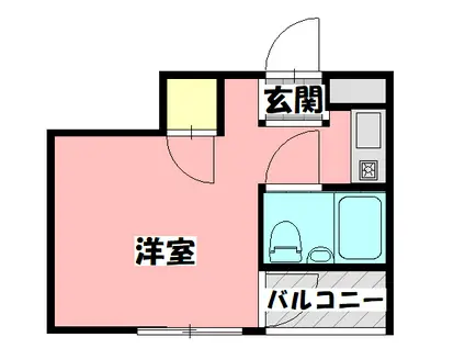 ハイツ北斗(ワンルーム/4階)の間取り写真