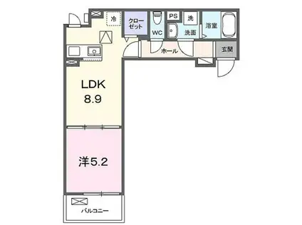 FORZADKIII(1LDK/1階)の間取り写真
