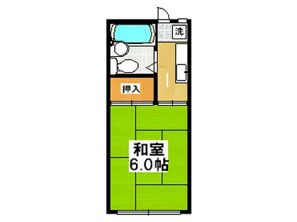 YMアパートメント(1K/2階)の間取り写真