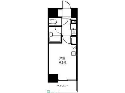 アンセラジオ新越谷(ワンルーム/10階)の間取り写真