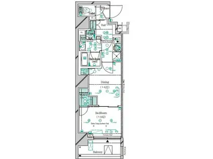 ガリシア千石(1DK/10階)の間取り写真