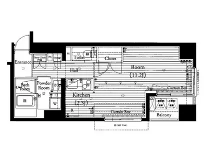 レガスタ浅草(1K/6階)の間取り写真