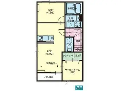 ラウレア(1SLDK/2階)の間取り写真