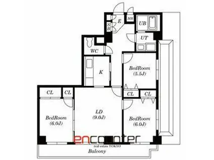 チェレスタT小金井(3LDK/6階)の間取り写真