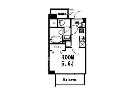 カノンパレス(1K/8階)の間取り写真