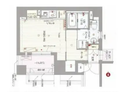 エイペックス東心斎橋I(ワンルーム/5階)の間取り写真