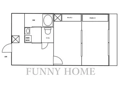 卓巳コーポ(1DK/5階)の間取り写真