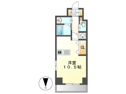 NEPLUS T(ワンルーム/8階)の間取り写真