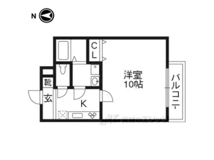 シャルレ13番館 (1K/4階)の間取り写真