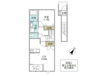 PRENDRE(1LDK/2階)の間取り写真