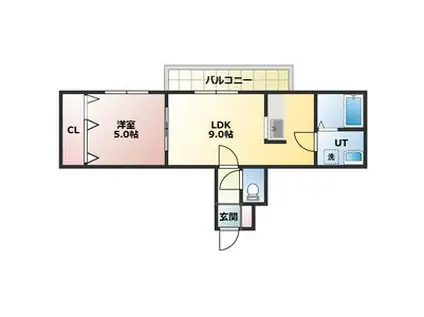 ベルグランドーレ(1LDK/3階)の間取り写真