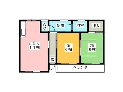 ポートアイランドT(2LDK/1階)の間取り写真