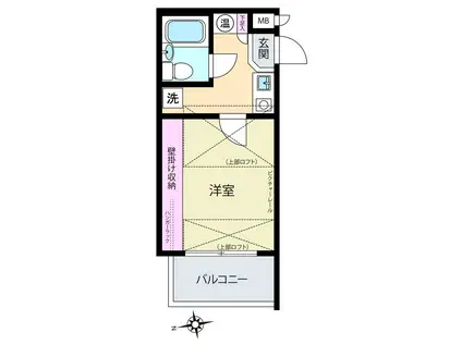 コットンハウス(1K/4階)の間取り写真