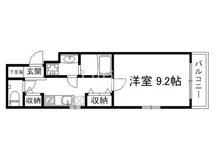 チコーベルメゾン東山(1K/2階)の間取り写真
