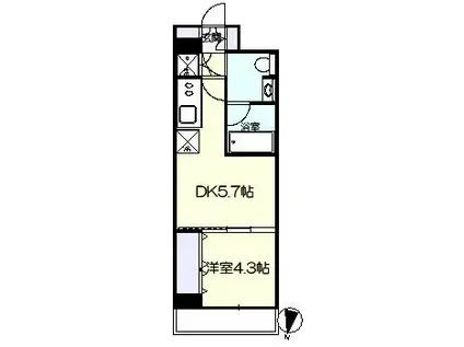 ECREDE赤羽サウス(1DK/2階)の間取り写真