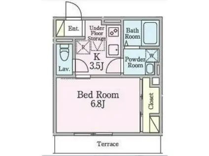 フォーチュンVIII(1K/3階)の間取り写真