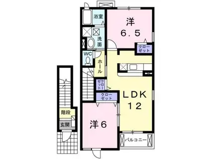 ソフィアヒルズ(2LDK/2階)の間取り写真