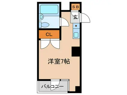 弥生コーポ・シエスタ(ワンルーム/4階)の間取り写真