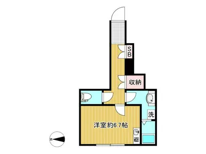 ル・モナミ(ワンルーム/1階)の間取り写真