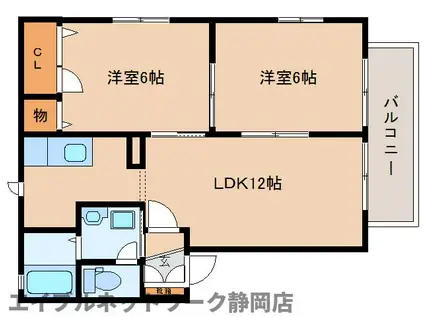 ラッフィナ-ト(2LDK/1階)の間取り写真