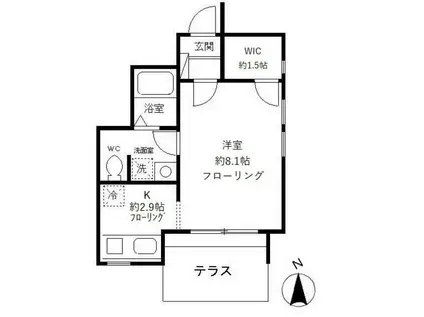 シェソワ井荻(1K/1階)の間取り写真