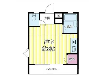 ネオセレス五番館(ワンルーム/1階)の間取り写真
