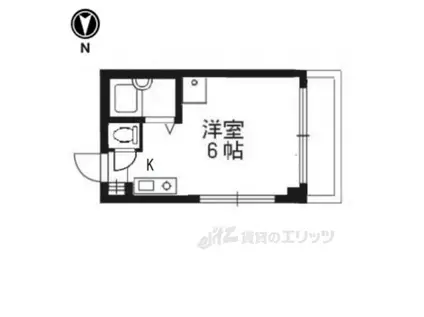 CARLVILLA千丸(ワンルーム/5階)の間取り写真