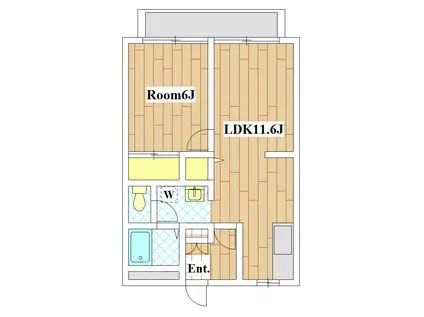 アビタシオン等々力(1LDK/2階)の間取り写真