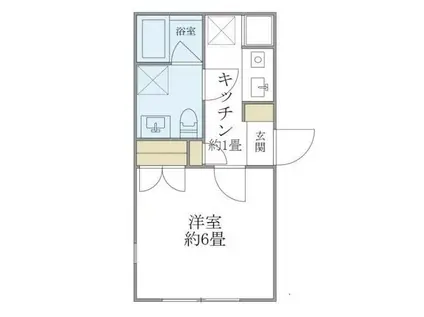 コンポジット門前仲町サウス(1K/1階)の間取り写真