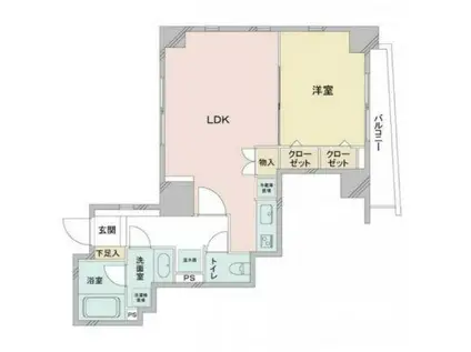 CAVANA八丁堀(1LDK/9階)の間取り写真