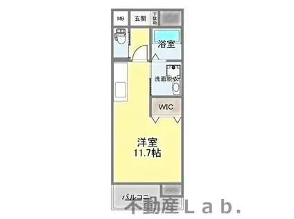 ARIETTA UTO(ワンルーム/3階)の間取り写真