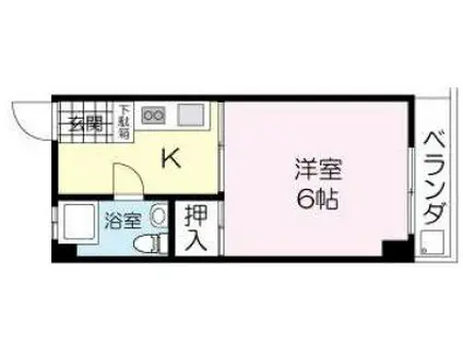 クレアコーポ(1K/3階)の間取り写真