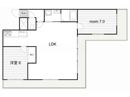 ハッピーコート明石(2LDK/6階)の間取り写真